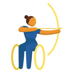 Plano de tiro con arco de pictograma de deporte paralímpico Diseño PNG