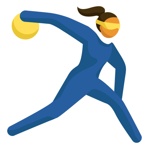Paralympic sport pictogram bowling flat PNG Design