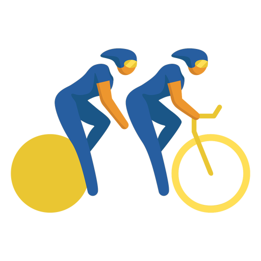 Paralympic sport pictogram cycling flat PNG Design