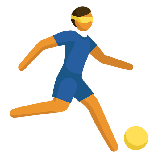 Paralympic sport pictogram football flat PNG Design