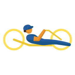 Paralympic sport pictogram handcycling flat PNG Design