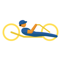 Pictograma de esportes paralímpicos de ciclismo à mão plano Desenho PNG Transparent PNG