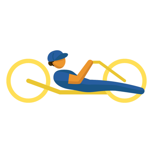 Paralympic sport pictogram handcycling flat PNG Design