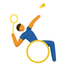 Paralympisches Sportpiktogramm für Badminton PNG-Design