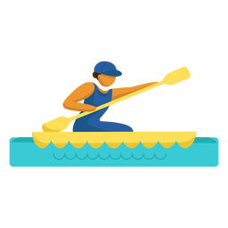 Paralympic sport pictogram rowing flat PNG Design