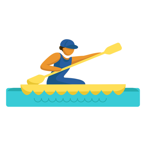Paralympic sport pictogram rowing flat PNG Design