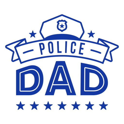 Police dad lettering police PNG Design