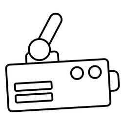 Elementos policiales trazo de cámara de video. Diseño PNG