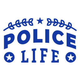 Letras de vida policial Diseño PNG