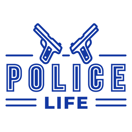 Download Police life guns lettering - Transparent PNG & SVG vector file