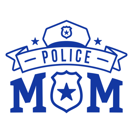 Police mom lettering - Transparent PNG & SVG vector file