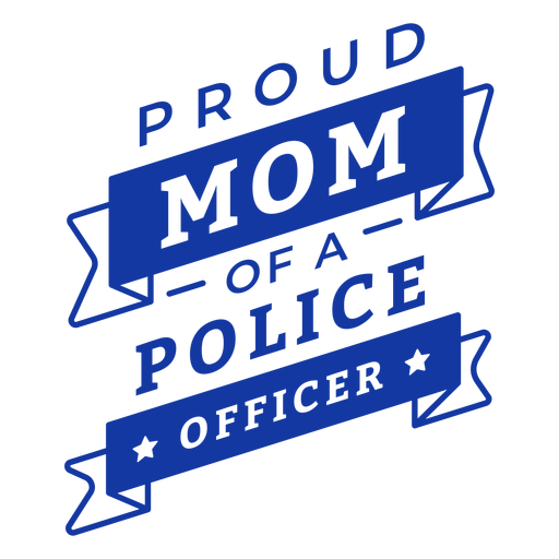 Police proud mom lettering PNG Design