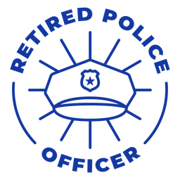 Police retired officer lettering PNG Design