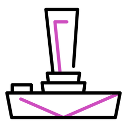 Retro joystick colored stroke PNG Design