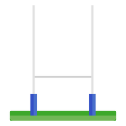 Rugby Torpfosten flach PNG-Design