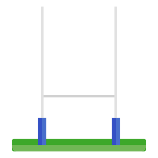 Rugby Torpfosten flach PNG-Design