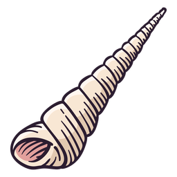 Torreta aburrida de conchas dibujadas a mano Diseño PNG
