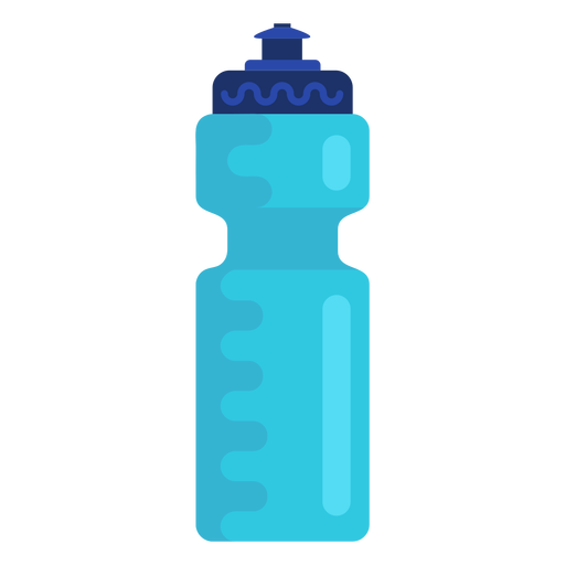 Botella de agua deportiva plana