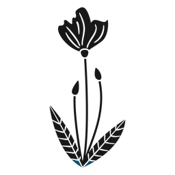 Folhas de botões de flores de primavera Desenho PNG