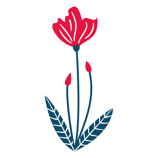 Frühlingsblütenknospenblätter flach PNG-Design