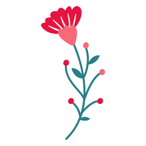 Frühlingsblütenknospen lassen mehrere flach PNG-Design