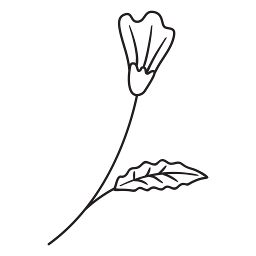 Fr?hlingsblumenblatt kleiner Strich PNG-Design