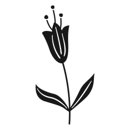 Flor de primavera hojas polen pequeño Diseño PNG