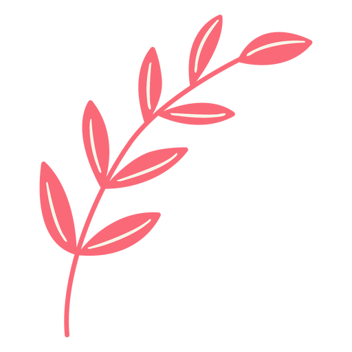 Spring leaves flat PNG Design