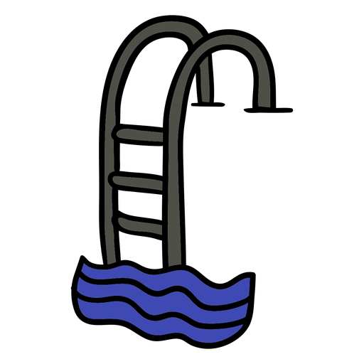 Schwimmbadleiter Hand gezeichnet PNG-Design