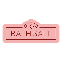 Bathroom label bath salt flat PNG Design