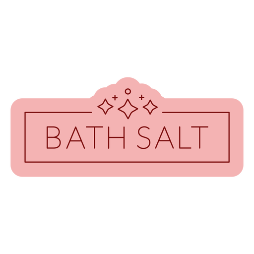 Bathroom label bath salt flat