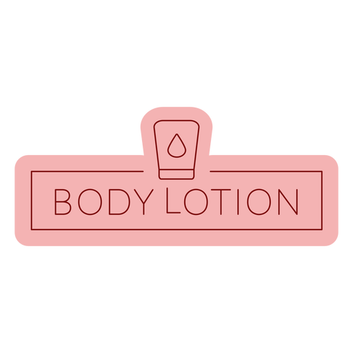 Bathroom label body lotion flat PNG Design