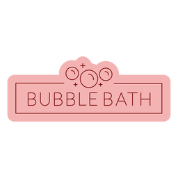 Bathroom label bubble bath flat PNG Design