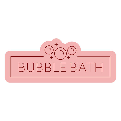 Bathroom label bubble bath flat PNG Design
