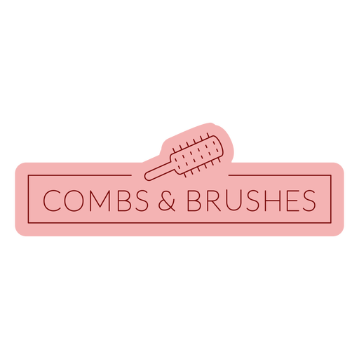 Bathroom label combs brushes flat PNG Design