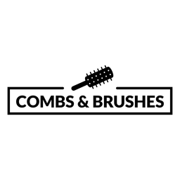 Icono de cepillos de peines de etiqueta de baño Diseño PNG
