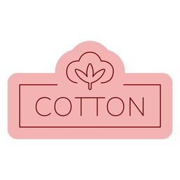 Bathroom label cotton flat PNG Design