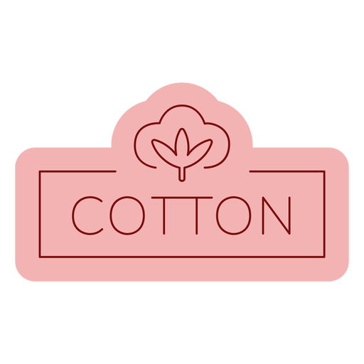 Bathroom label cotton flat PNG Design