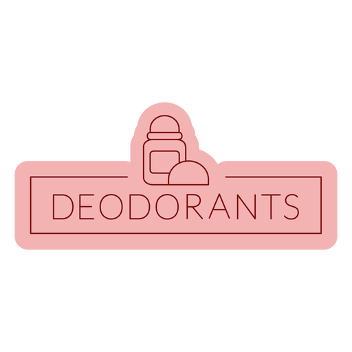 Bathroom label deodorants flat PNG Design
