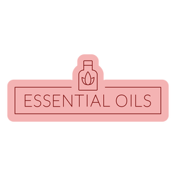 Bathroom label essential oils flat PNG Design