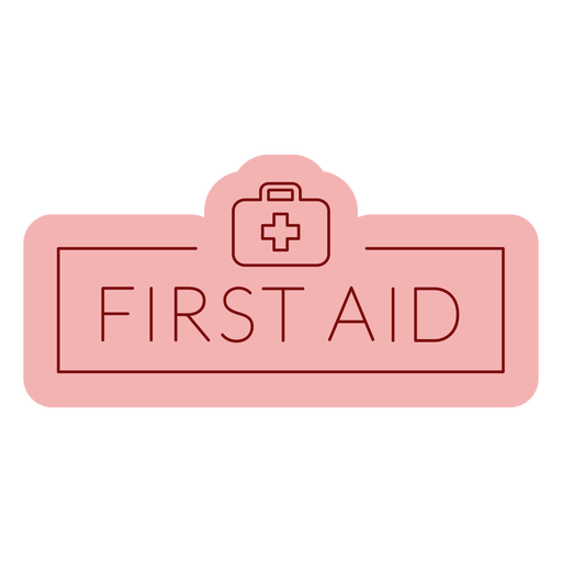 Bathroom label first aid flat PNG Design