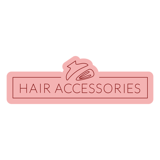 Accesorios para el cabello etiqueta de baño plana Diseño PNG