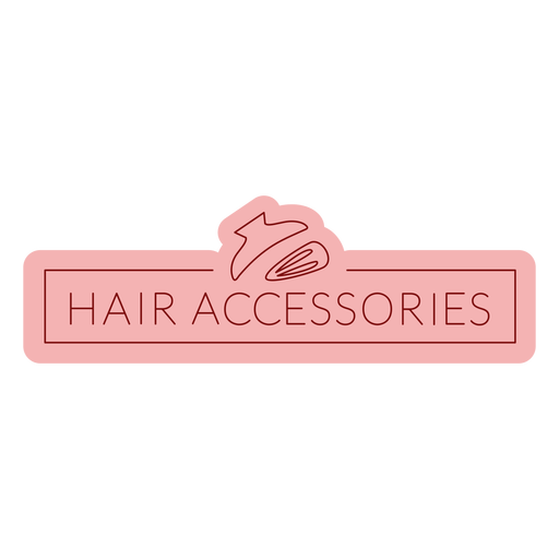 Accesorios para el cabello etiqueta de ba?o plana Diseño PNG