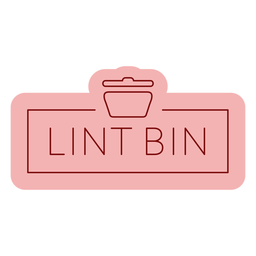 Bathroom label lint bin flat PNG Design