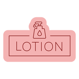 Badezimmer Label Lotion flach PNG-Design