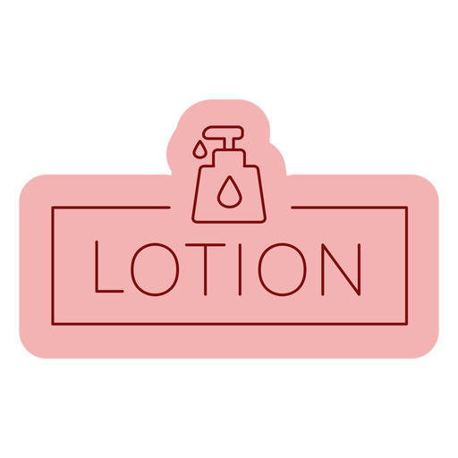 Bathroom label lotion flat PNG Design
