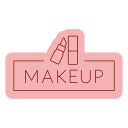 Bathroom label makeup flat PNG Design