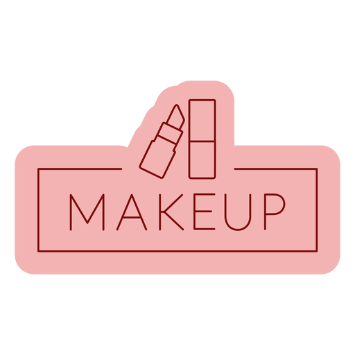 Badezimmeretikett Make-up flach PNG-Design