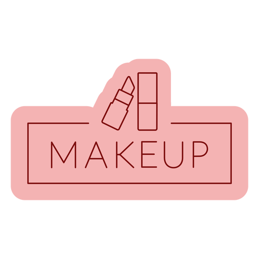 Bathroom label makeup flat PNG Design