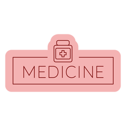 Bathroom label medicine flat PNG Design